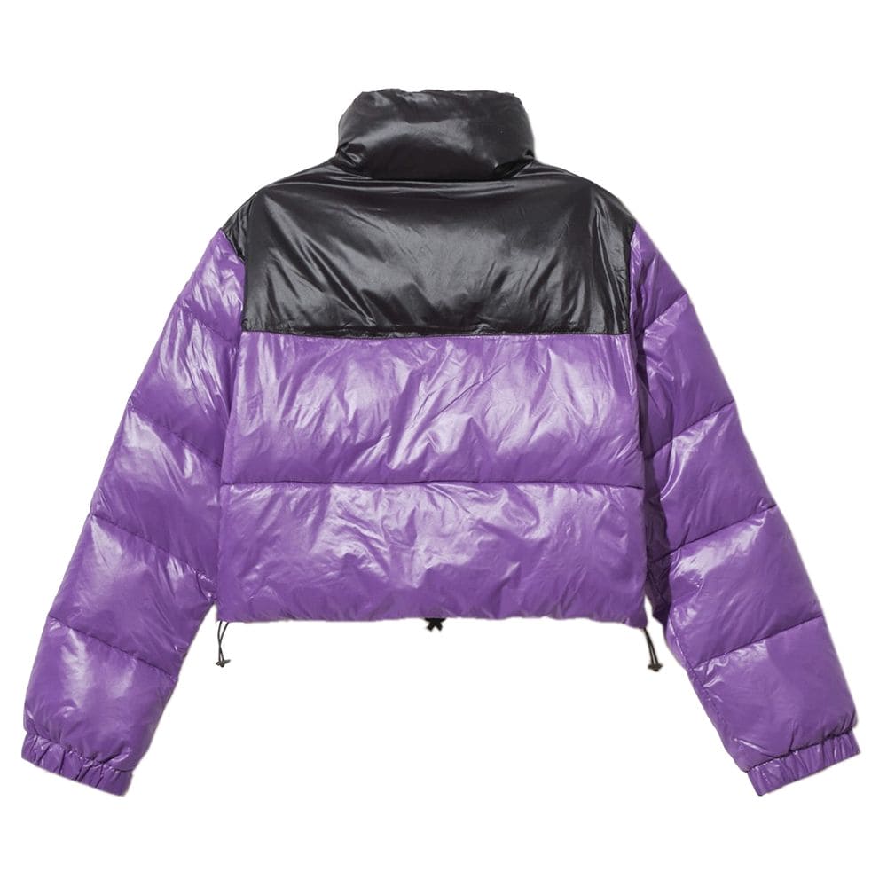 Chaqueta de plumón de nailon violeta elegante de Comme Des Fuckdown