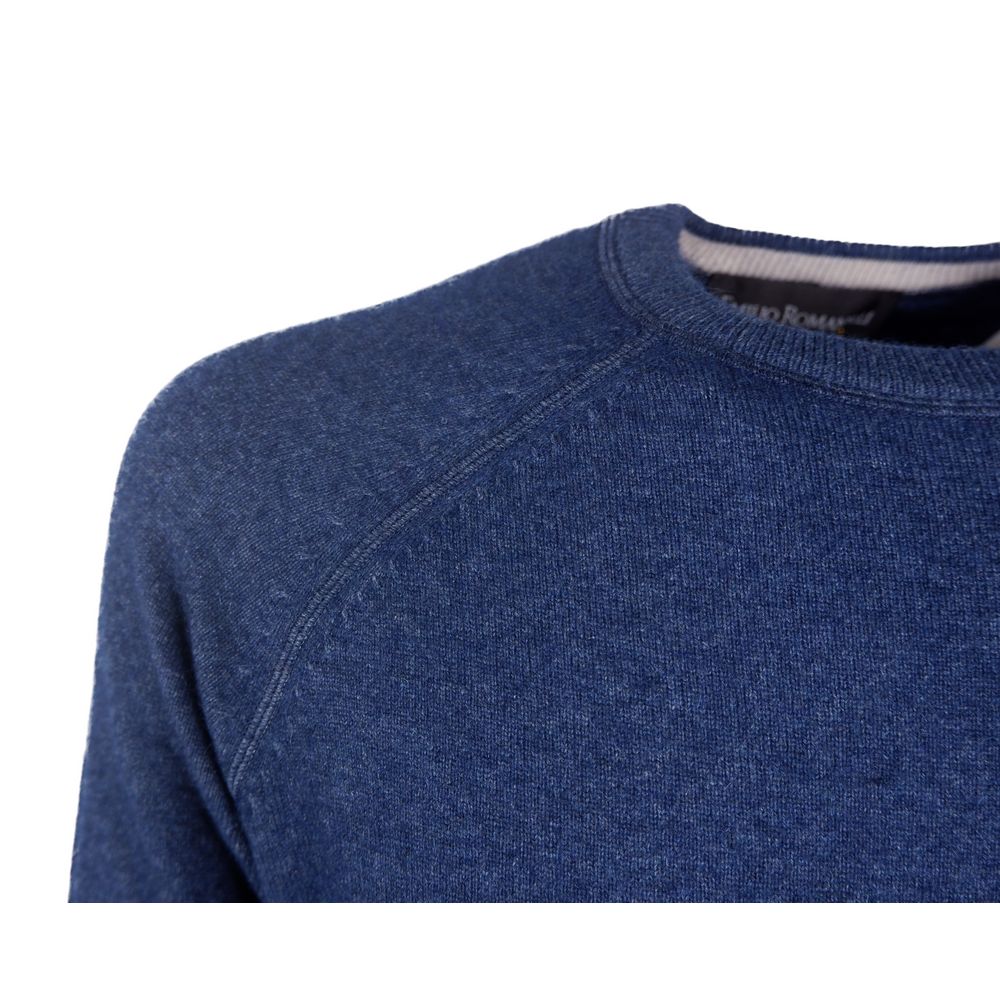 Pull ras du cou en cachemire bleu marine Emilio Romanelli - Coupe slim