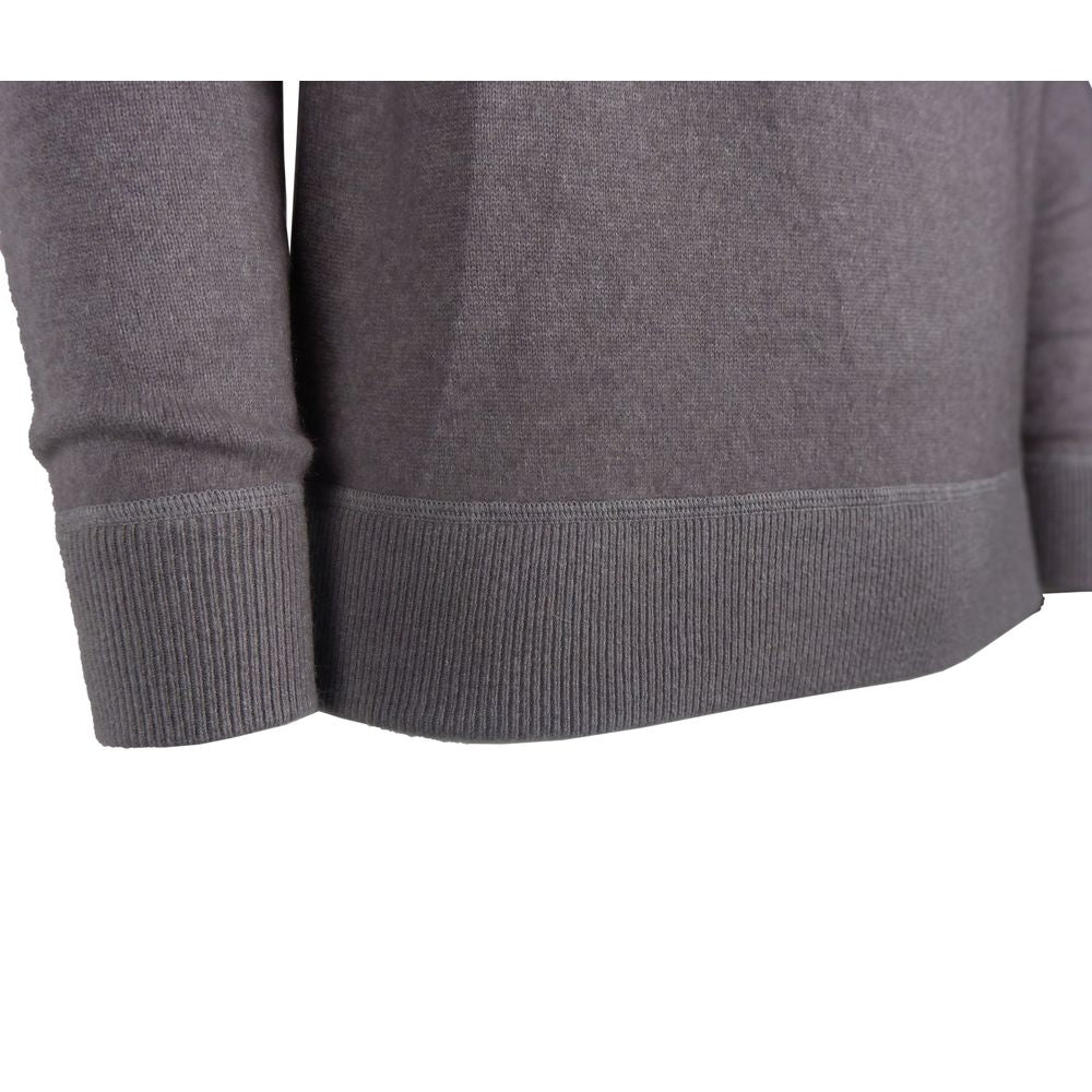 Pull col rond en cachemire gris élégant Emilio Romanelli