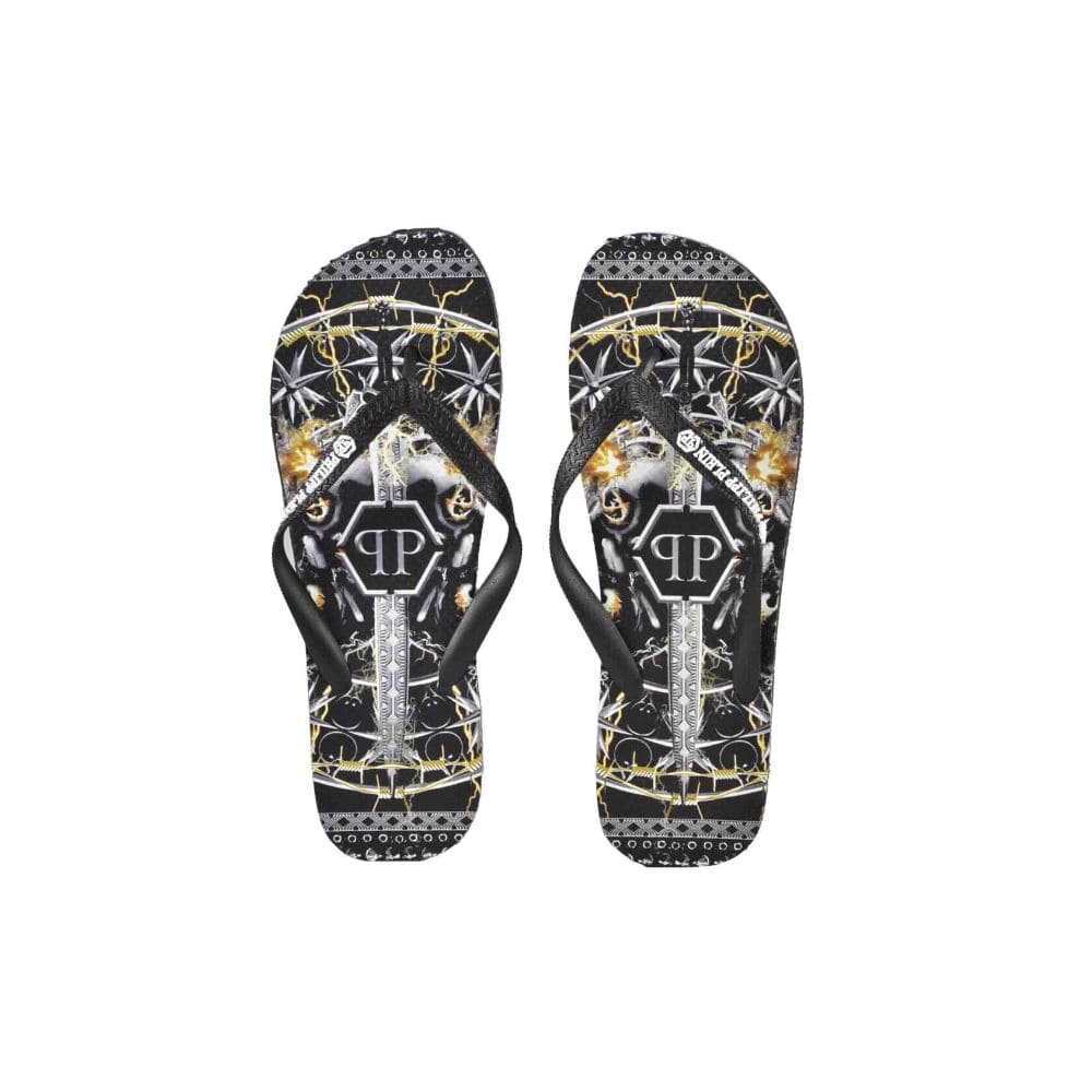 Chanclas para mujer con estampado gráfico multicolor de Philipp Plein