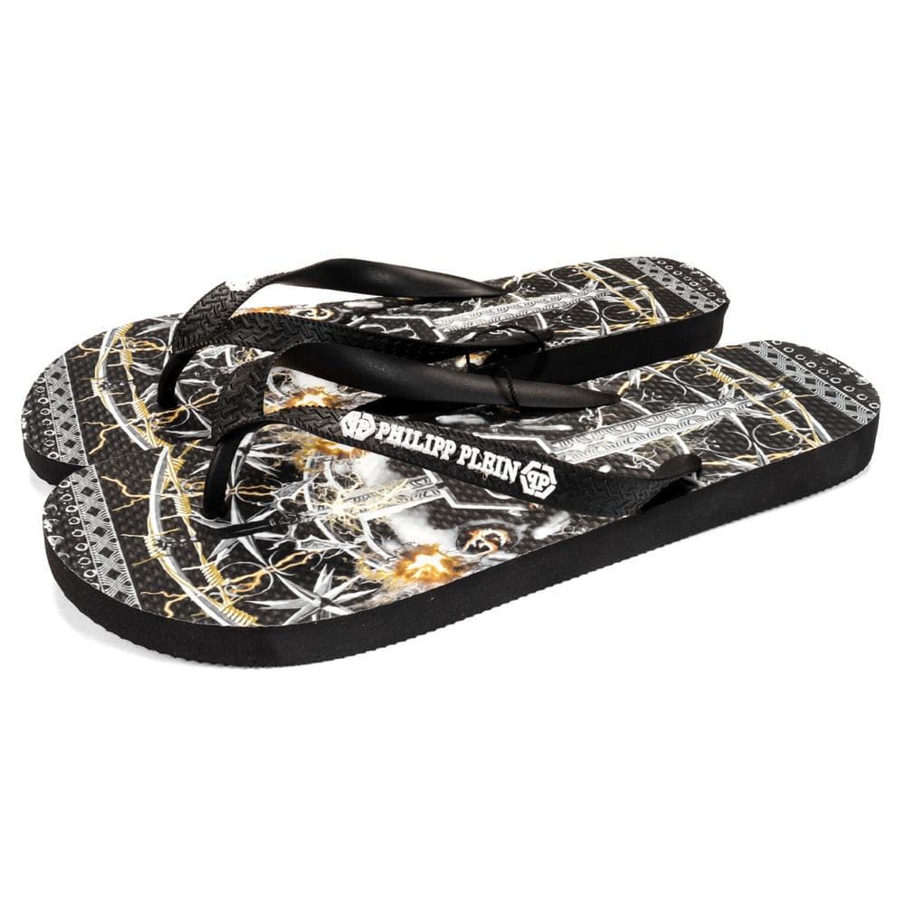 Chanclas para mujer con estampado gráfico multicolor de Philipp Plein