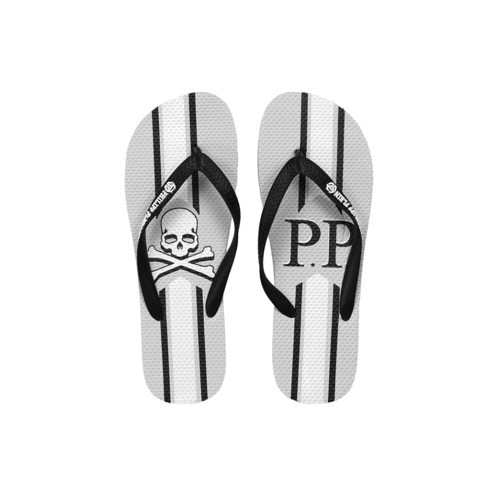 Tongs Philipp Plein Chic avec imprimé logo gris