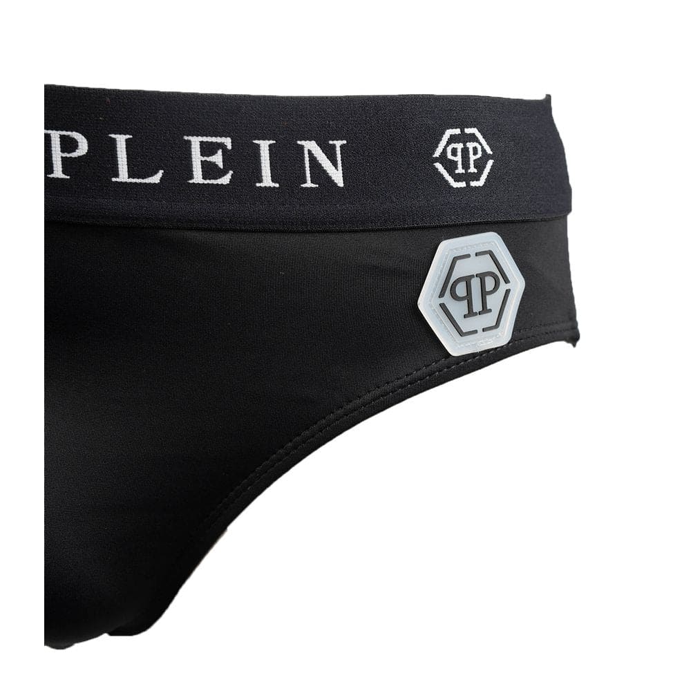 Slip de bain élégant en nylon Philipp Plein avec logo emblématique