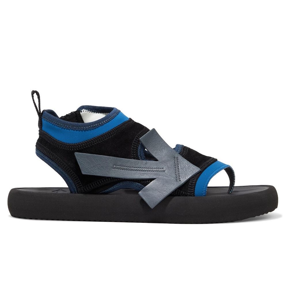 Sandales Off-White Chic en néoprène et daim bleu