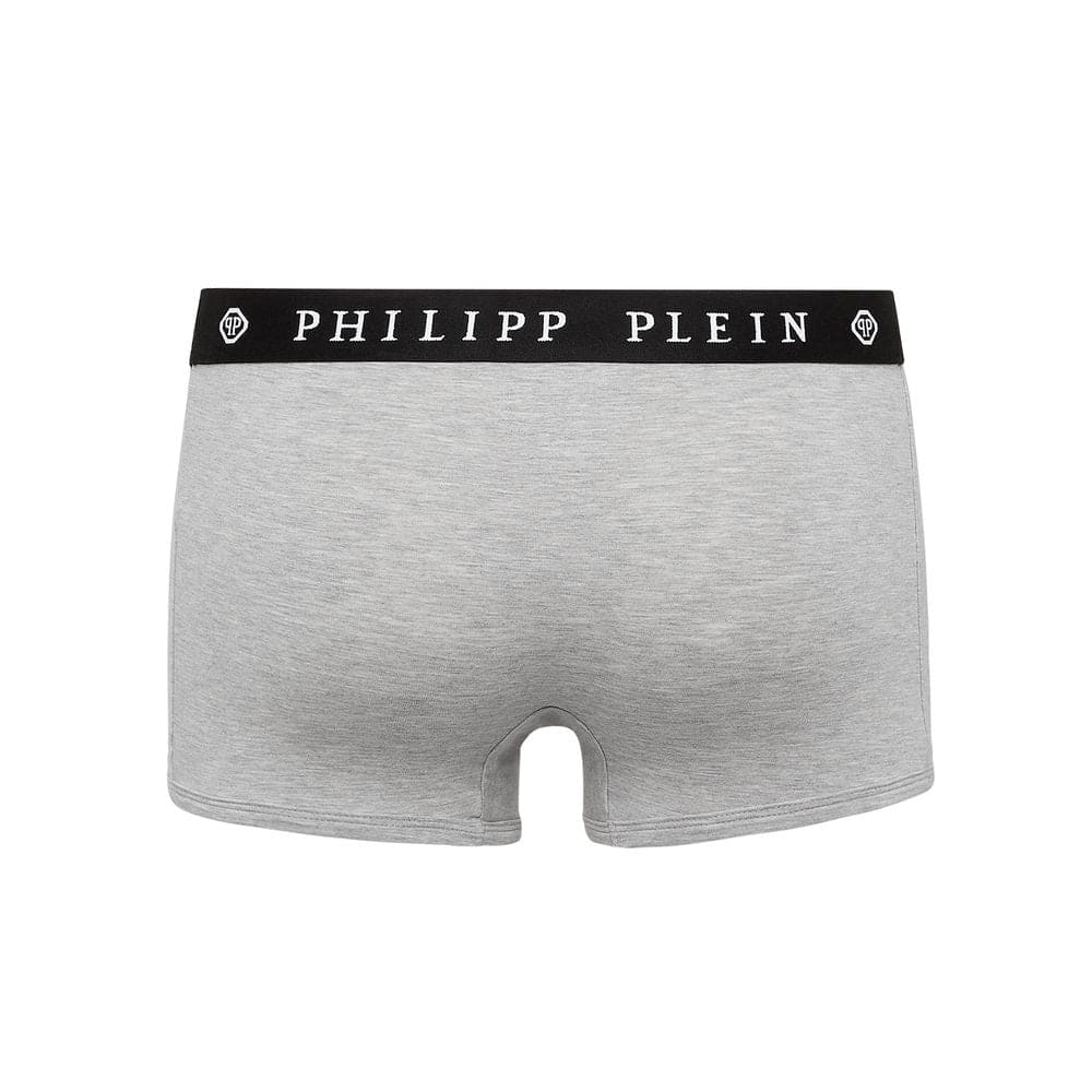 Dúo de boxers elegantes en gris de Philipp Plein