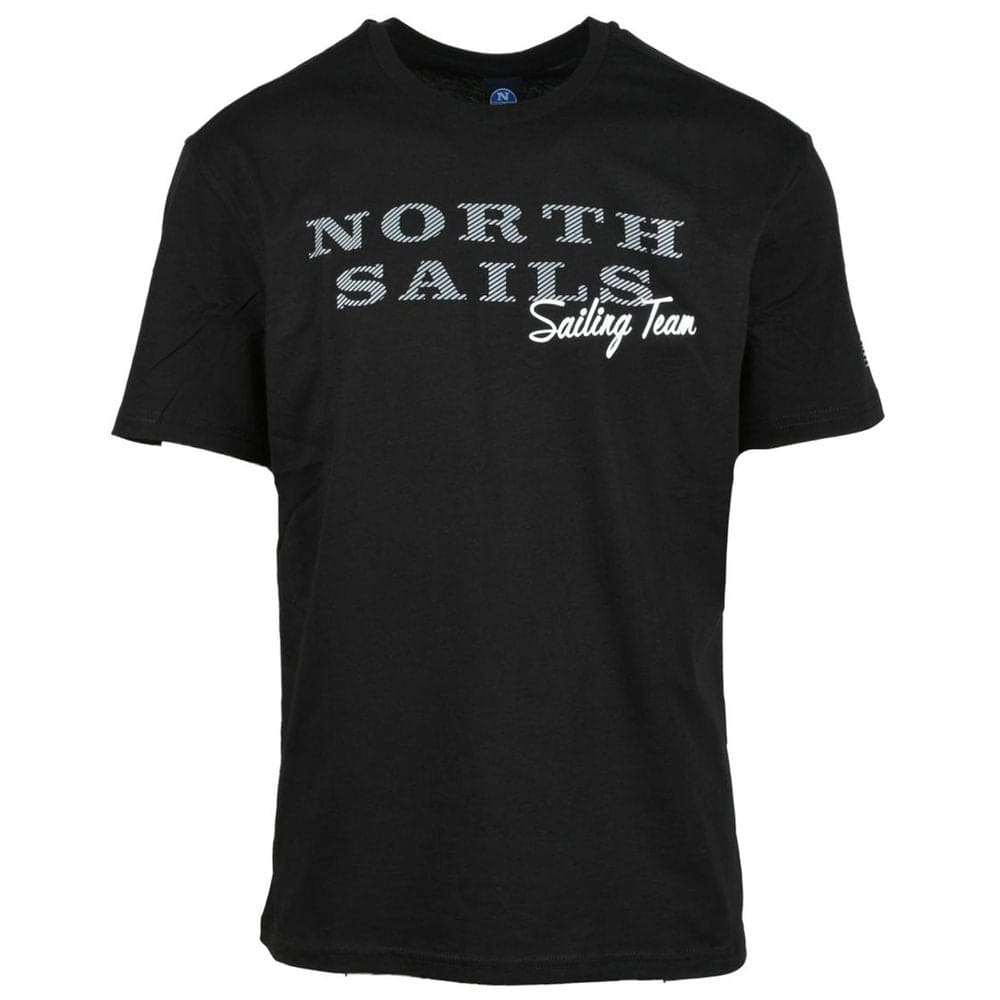 T-shirt en coton avec logo en relief North Sails en noir intemporel