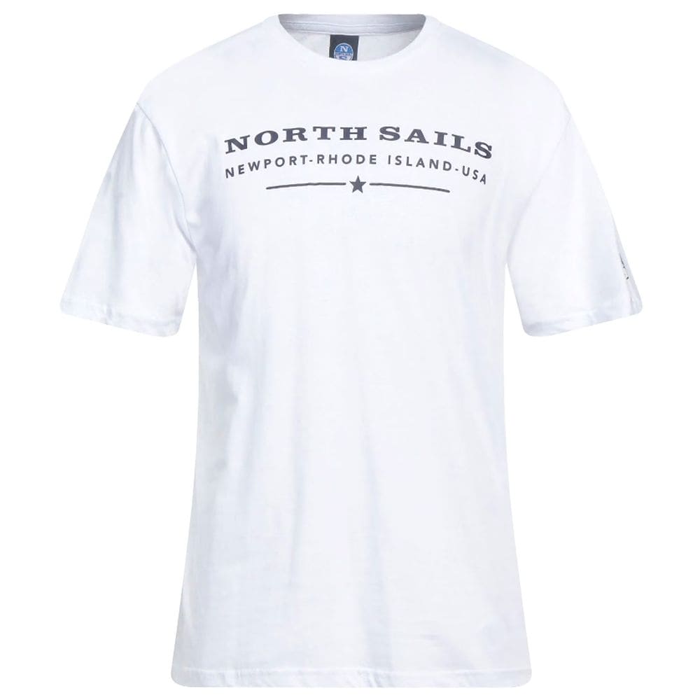 T-shirt en coton blanc élégant North Sails avec imprimé sur la poitrine