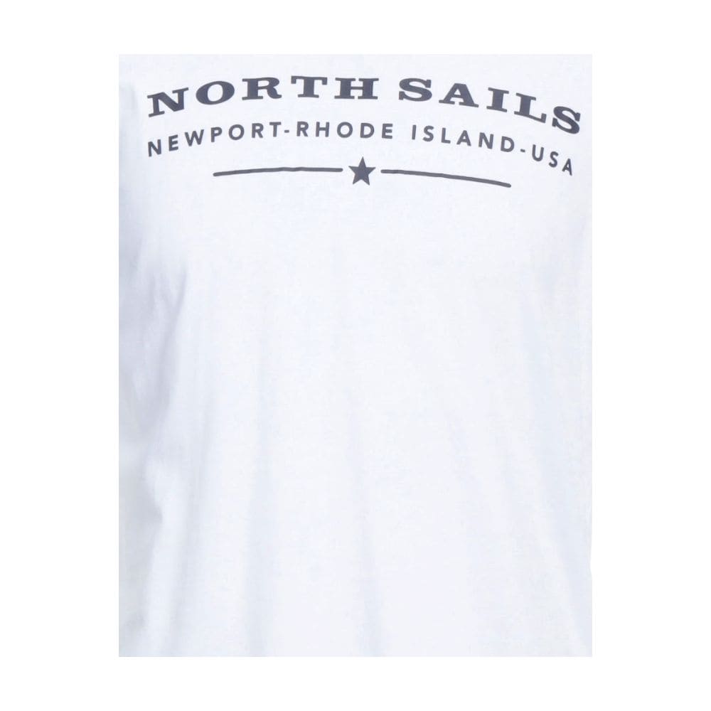 Camiseta elegante de algodón blanca con estampado en el pecho de North Sails