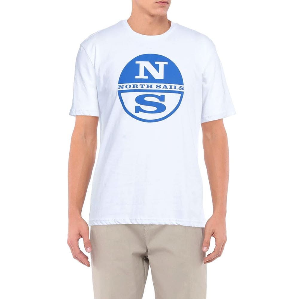 Camiseta de algodón con logotipo blanco nítido de North Sails