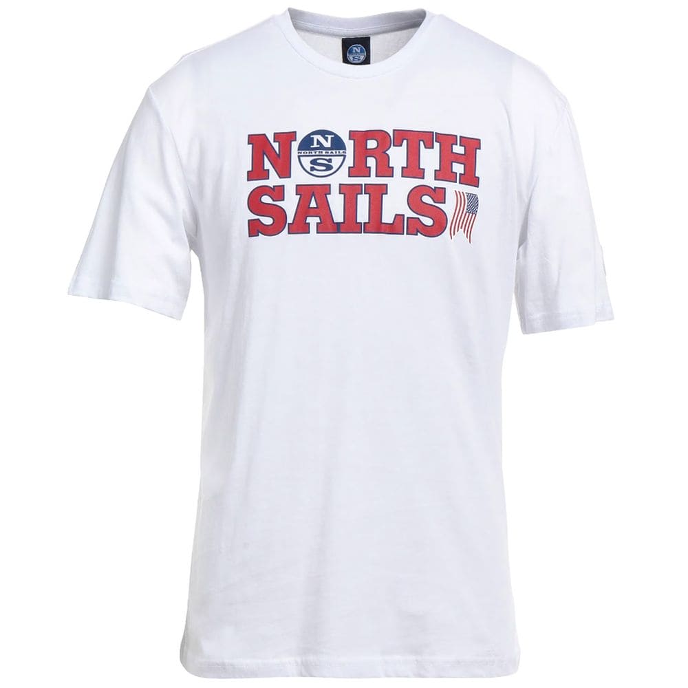 Camiseta elegante de algodón blanca con logotipo de North Sails