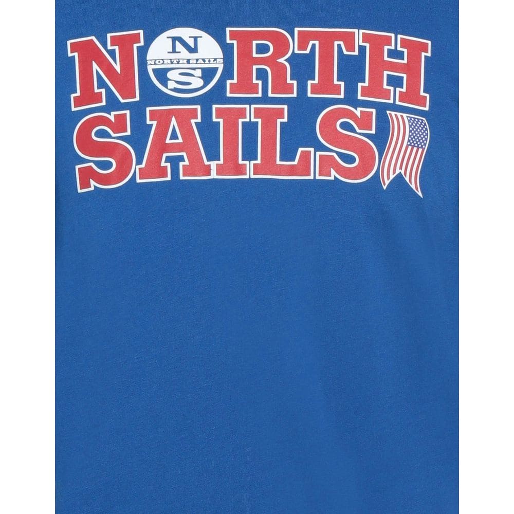 Camiseta de algodón azul océano de North Sails con logotipo exclusivo en el pecho