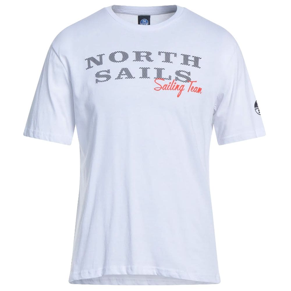 T-shirt North Sails Pristine White avec logo en caoutchouc