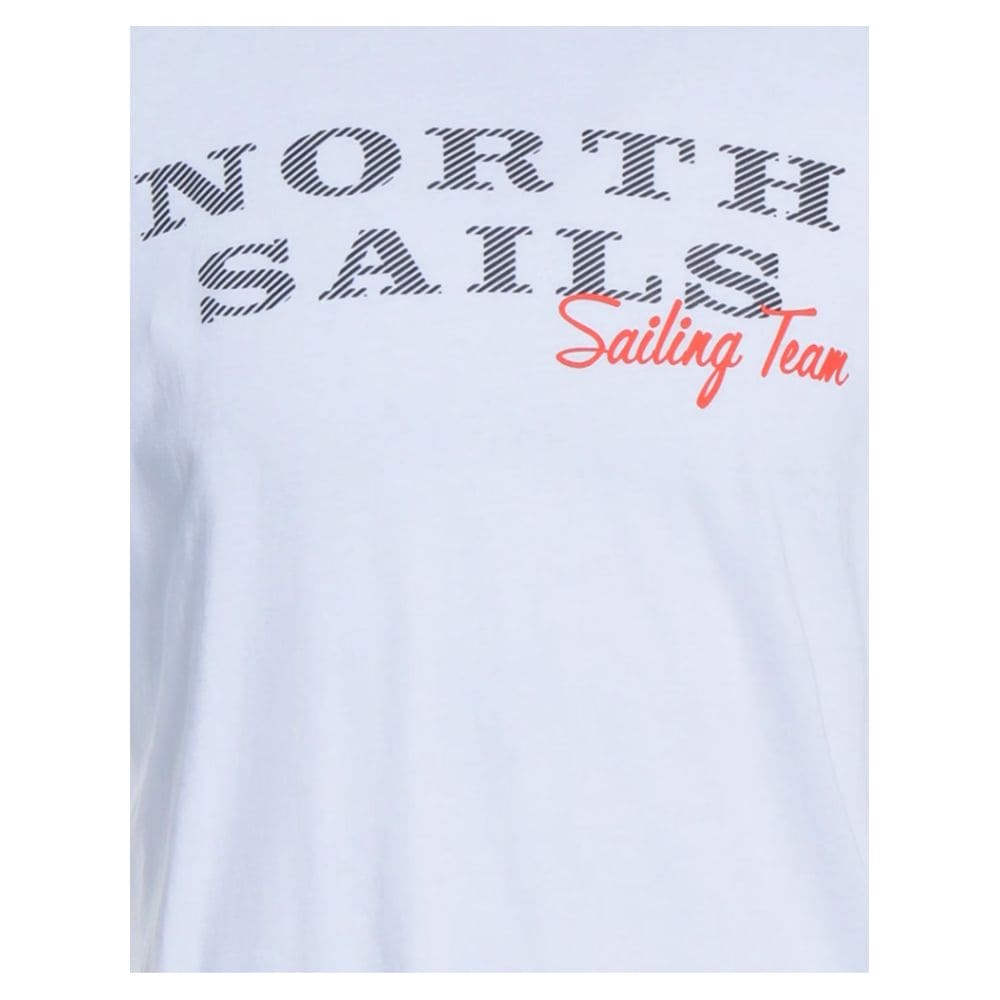 T-shirt North Sails Pristine White avec logo en caoutchouc