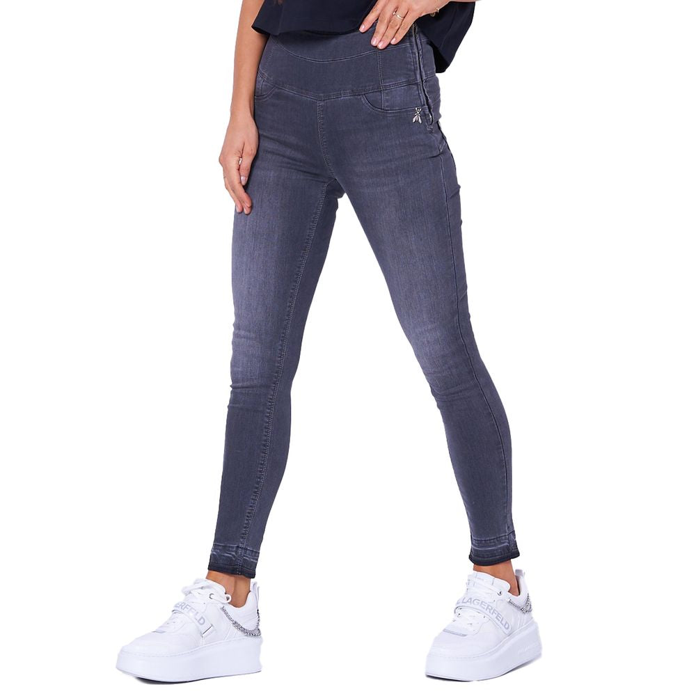 Jeggings pitillo de talle alto en gris de Patrizia Pepe Chic