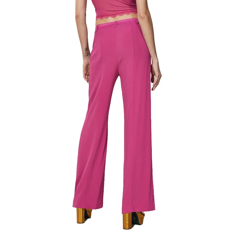 Patrizia Pepe Pantalón Palazzo Elegante Fucsia