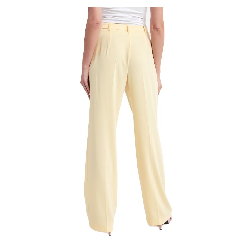 Pantalon élégant en tissu lisse de Patrizia Pepe en jaune