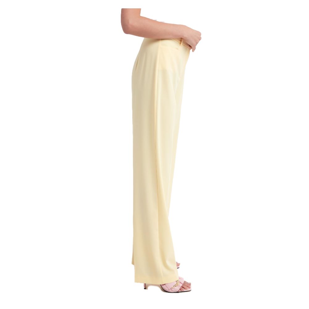 Pantalones elegantes de tejido liso en amarillo de Patrizia Pepe