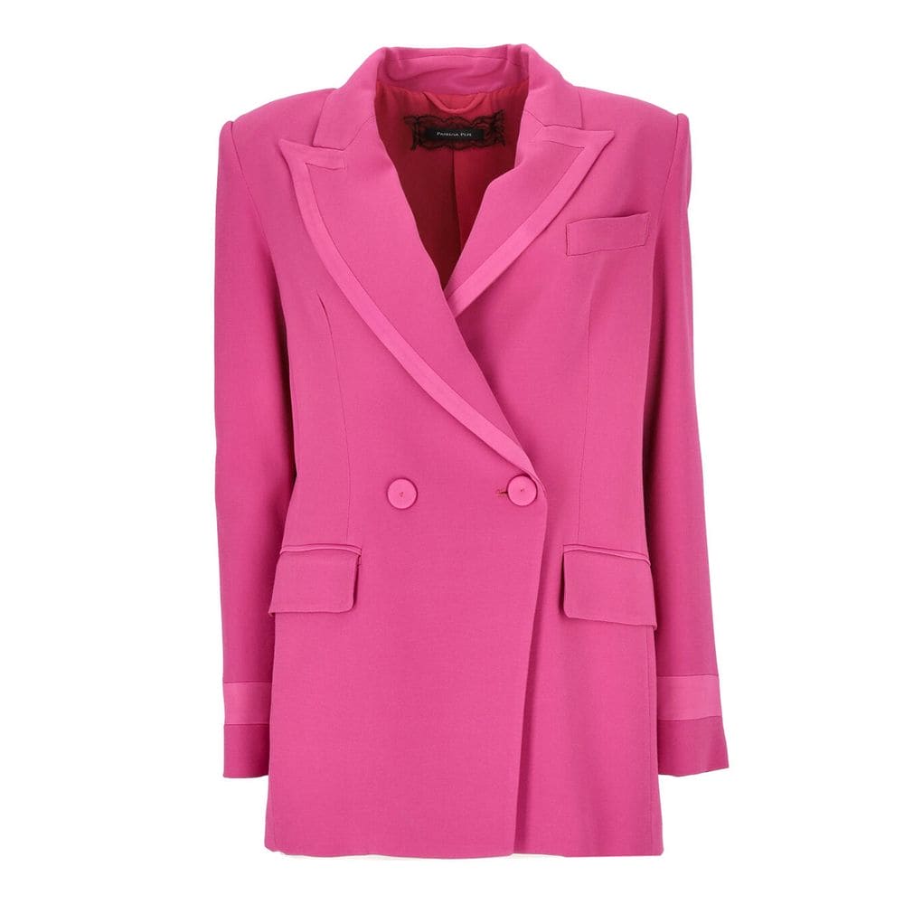 Patrizia Pepe Elegante Blazer Fucsia De Un Botón