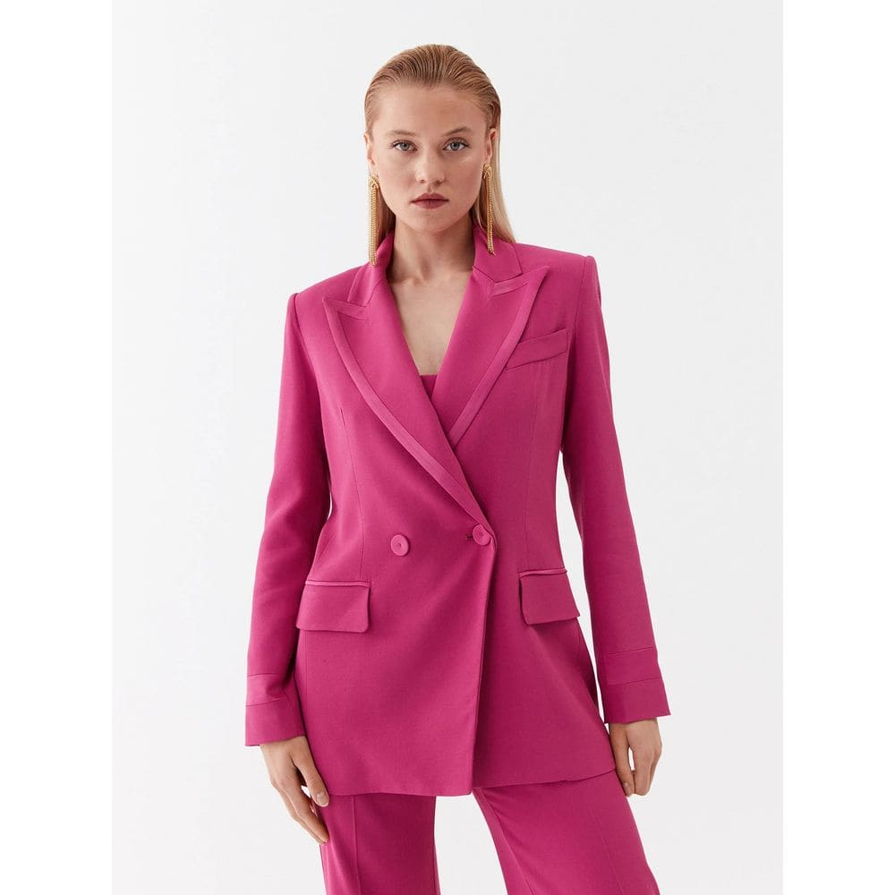 Patrizia Pepe Elegante Blazer Fucsia De Un Botón