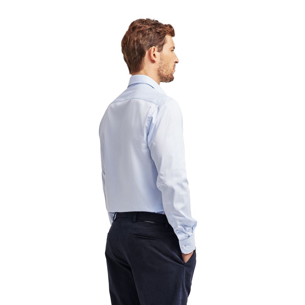 Camisa elegante de algodón azul claro para hombre de Ballantyne