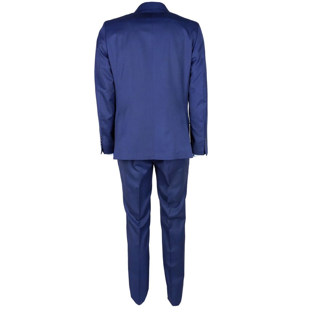 Costume élégant pour homme en laine bleu pimpant fabriqué en Italie