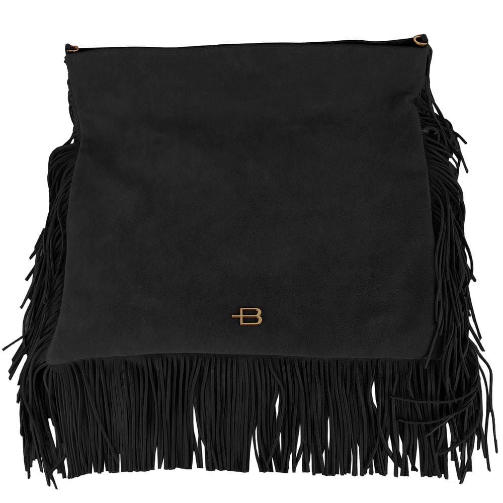 Bolso bandolera de ante con flecos Baldinini Trend Chic