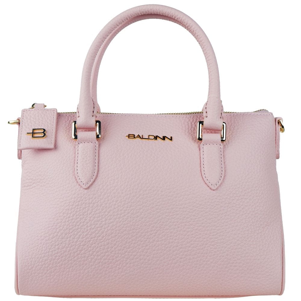 Bolso de mano de piel de becerro texturizada rosa Trend Chic de Baldinini