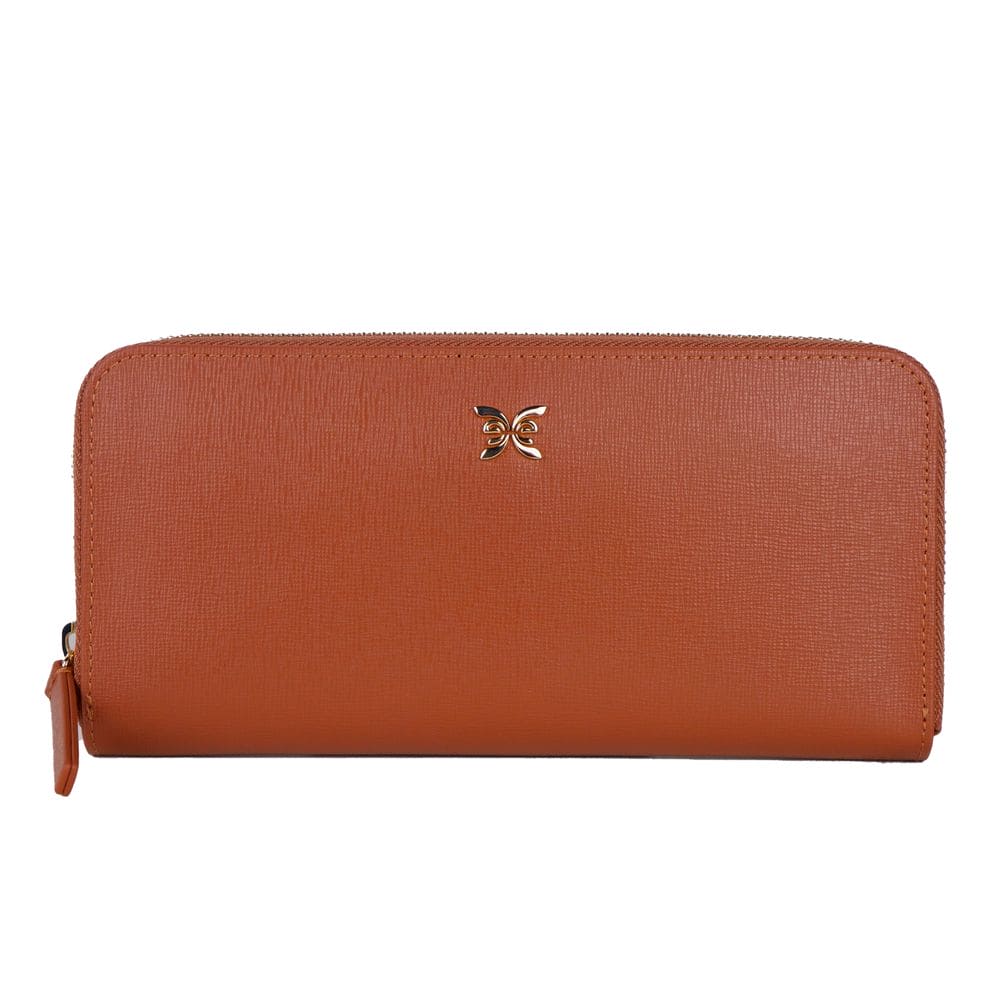 Cartera elegante de piel con cremallera Ungaro