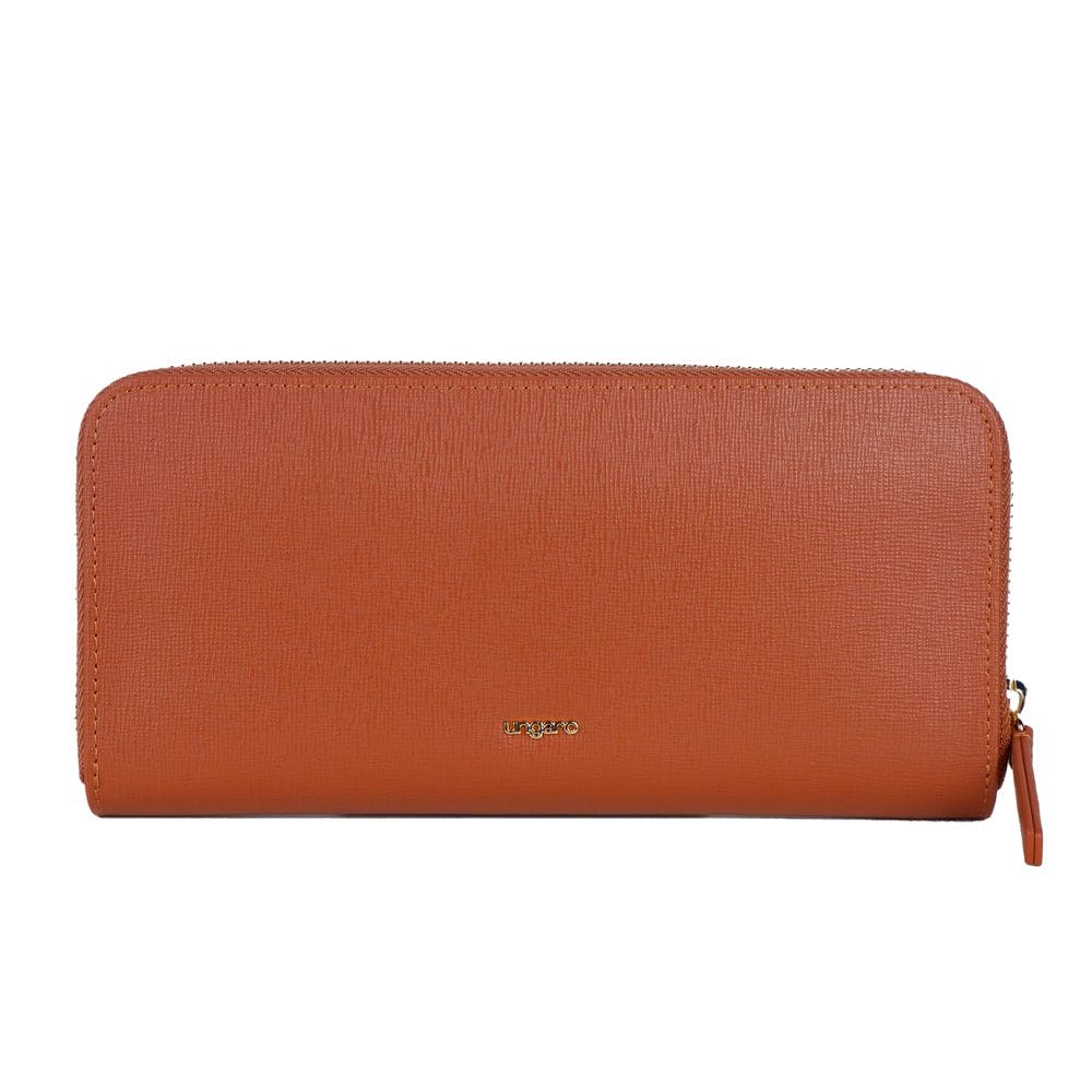 Cartera elegante de piel con cremallera Ungaro