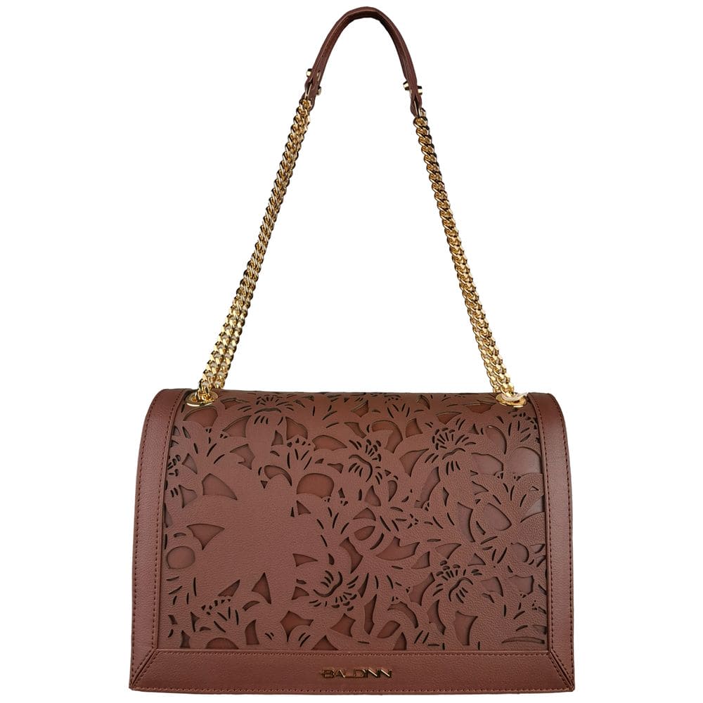 Bolso de hombro elegante de piel con diseño floral de Baldinini Trend