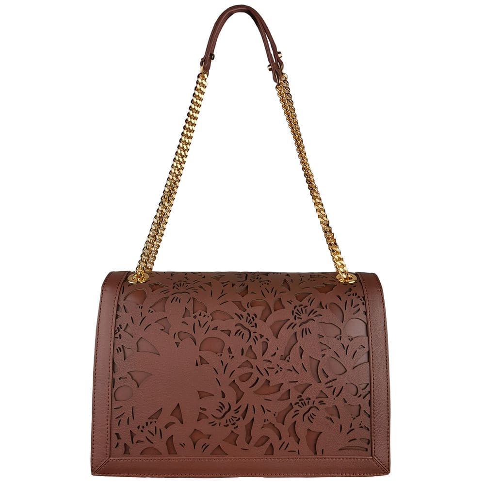 Bolso de hombro elegante de piel con diseño floral de Baldinini Trend