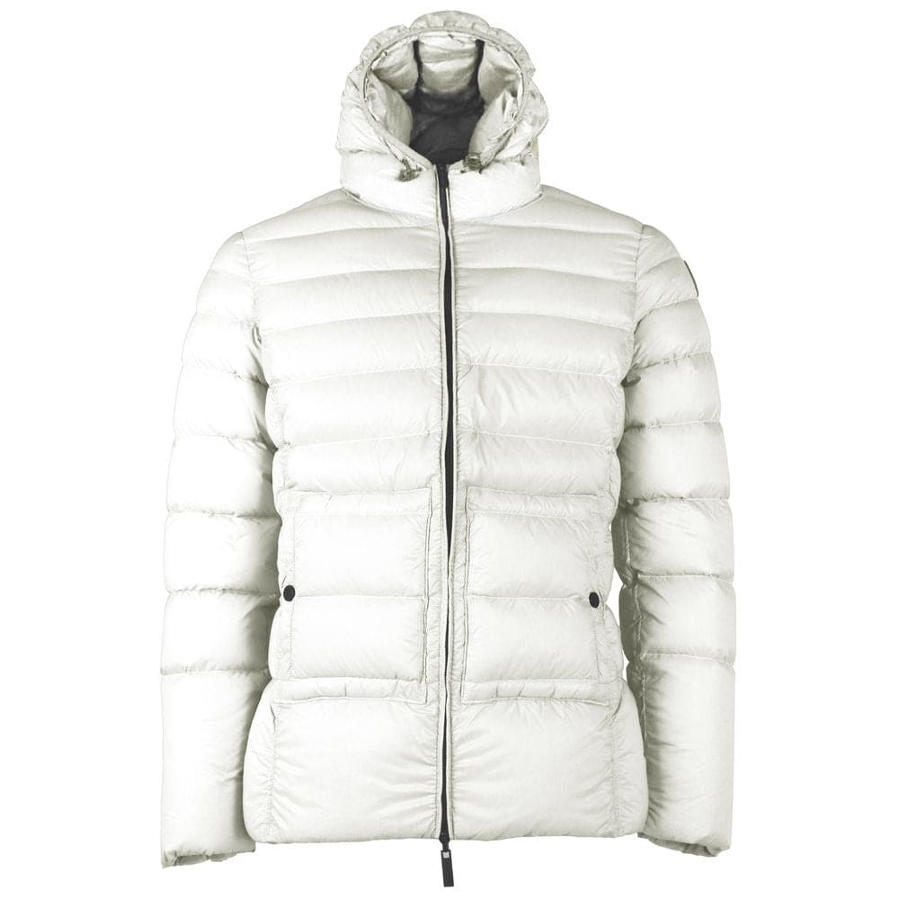 Veste à capuche réversible en nylon blanc Centogrammi