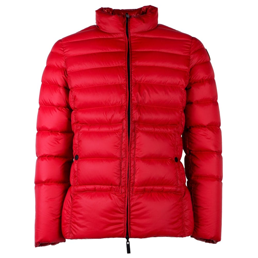 Veste réversible en duvet de canard et nylon rouge Centogrammi