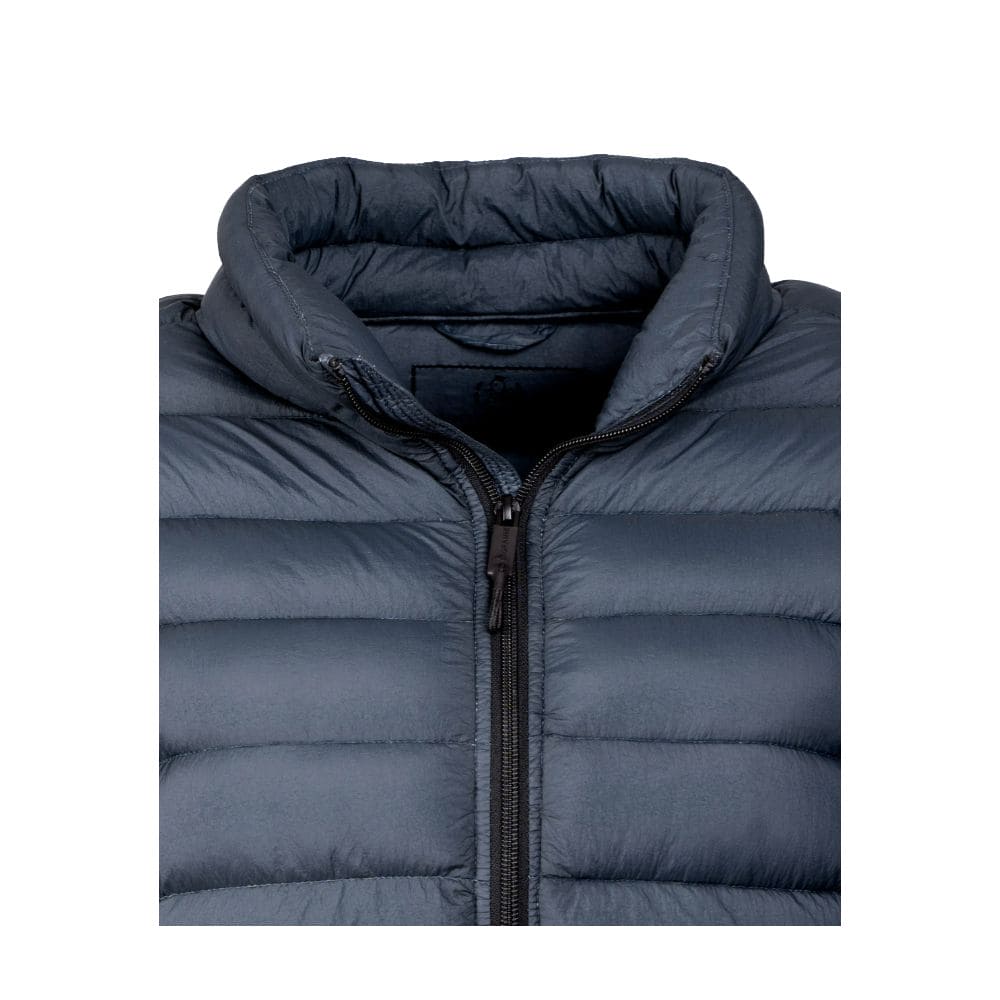 Gilet matelassé zippé bleu chic de Centogrammi pour homme