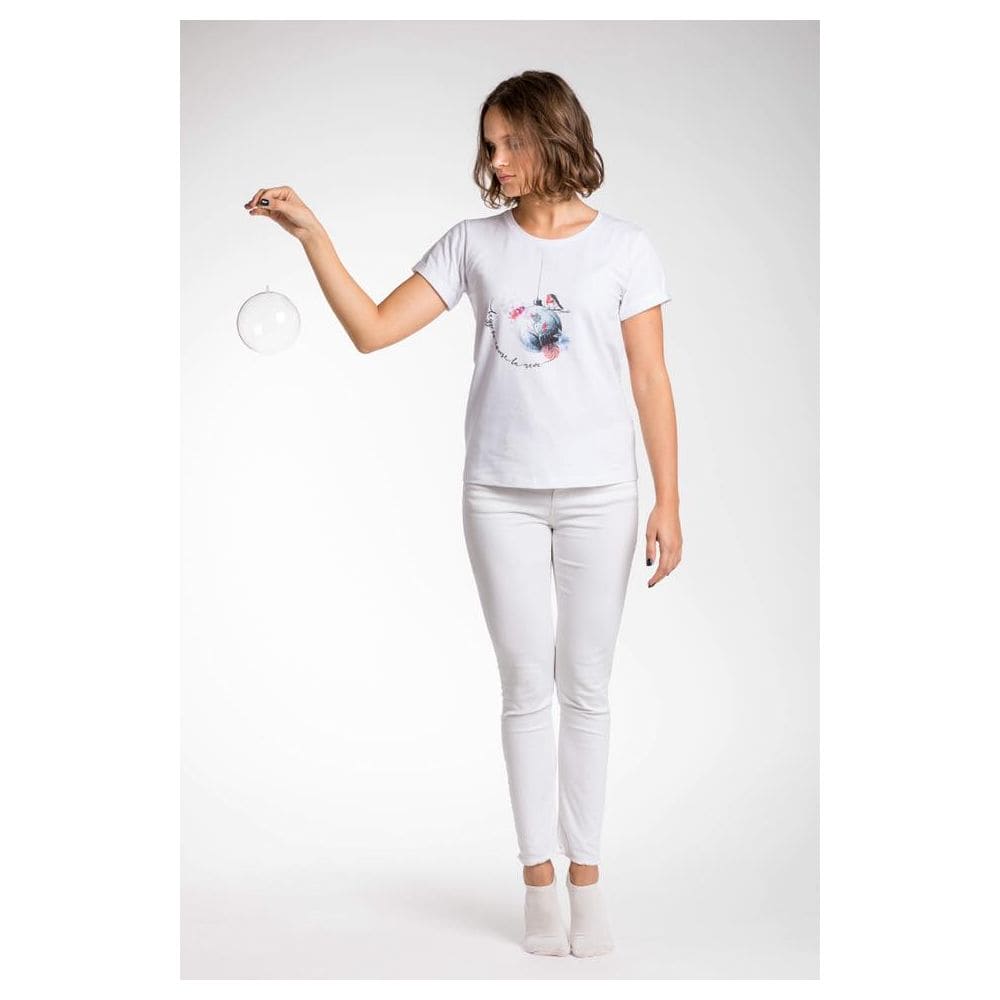 T-shirt chic en viscose stretch blanche A.Tratti