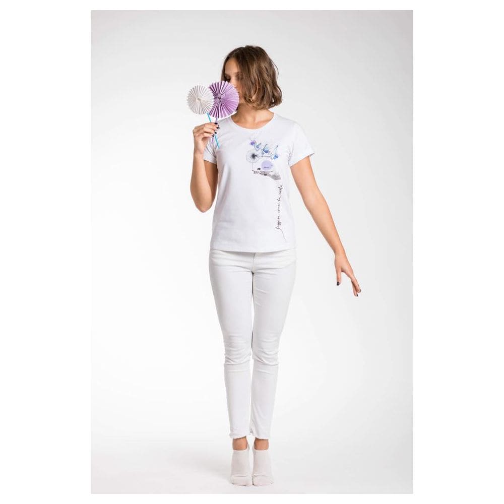 T-shirt élégant en viscose stretch blanche A.Tratti