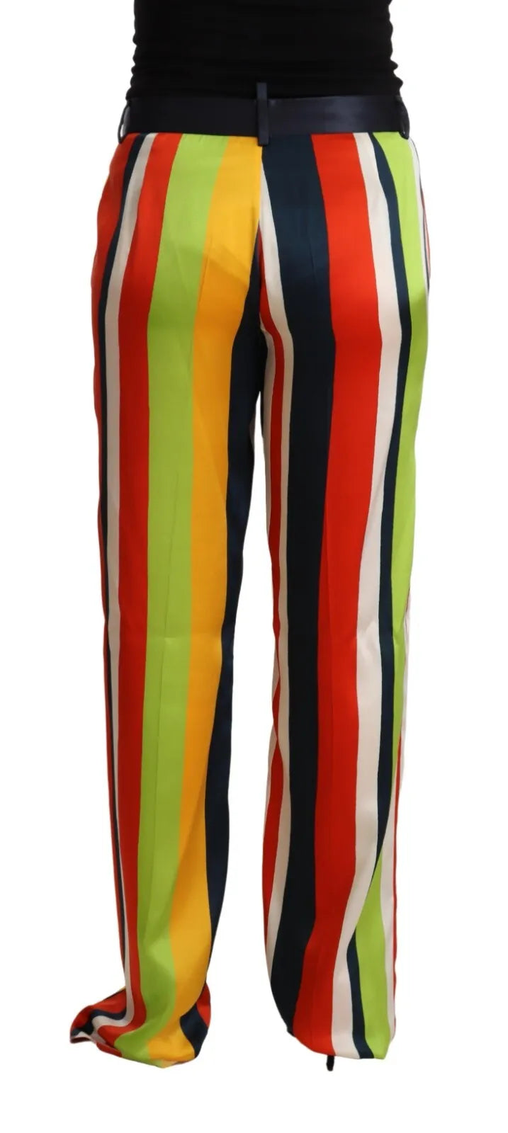 Pantalones rectos de cintura media con rayas multicolores de Dsquared²