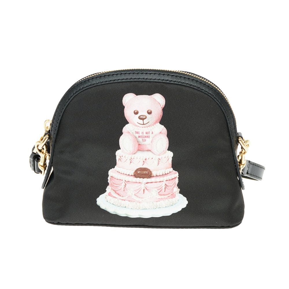 Pochette Moschino Couture Chic Teddy Bear avec bandoulière en cuir de veau