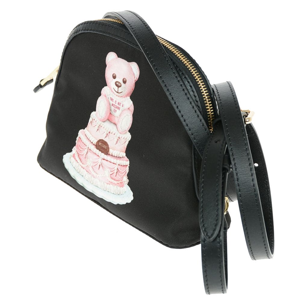 Pochette Moschino Couture Chic Teddy Bear avec bandoulière en cuir de veau