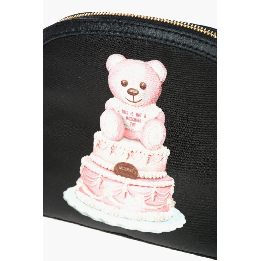 Pochette Moschino Couture Chic Teddy Bear avec bandoulière en cuir de veau