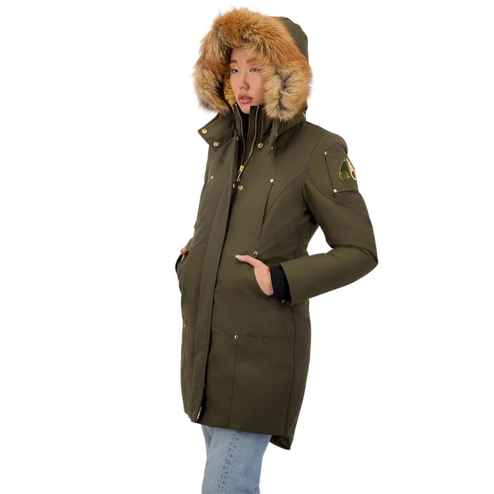 Parka Stirling à ornements dorés et fourrure de renard bleu de Moose Knuckles