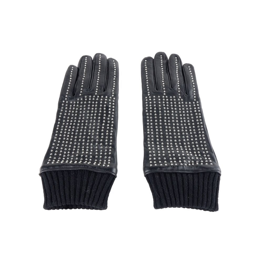 Guantes elegantes de cuero negro de la marca Cavalli Class