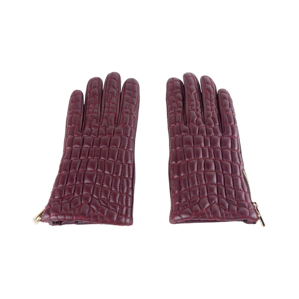 Gants élégants en cuir d'agneau Cavalli Class en rose