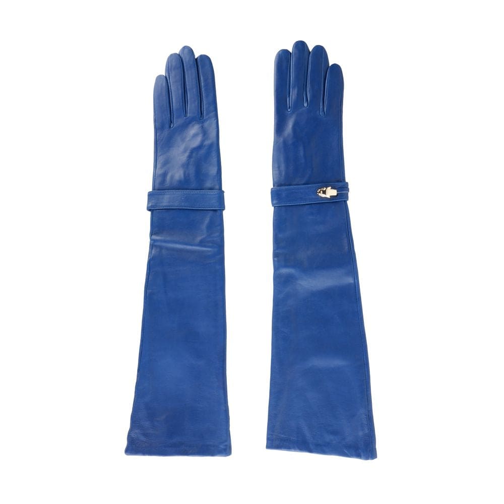 Gants élégants en cuir bleu de la collection Cavalli Class