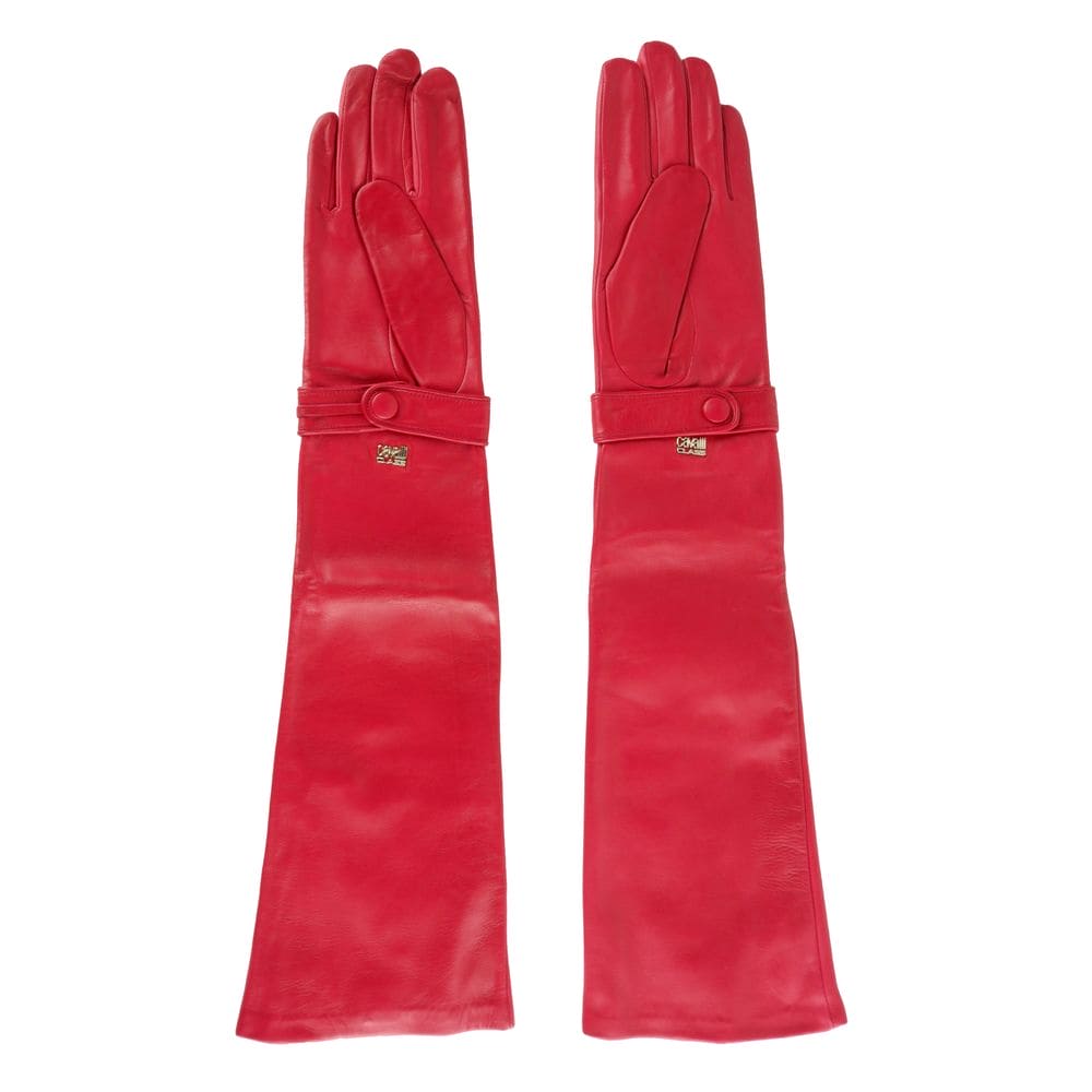 Guantes elegantes de piel de cordero en color rosa de Cavalli Class