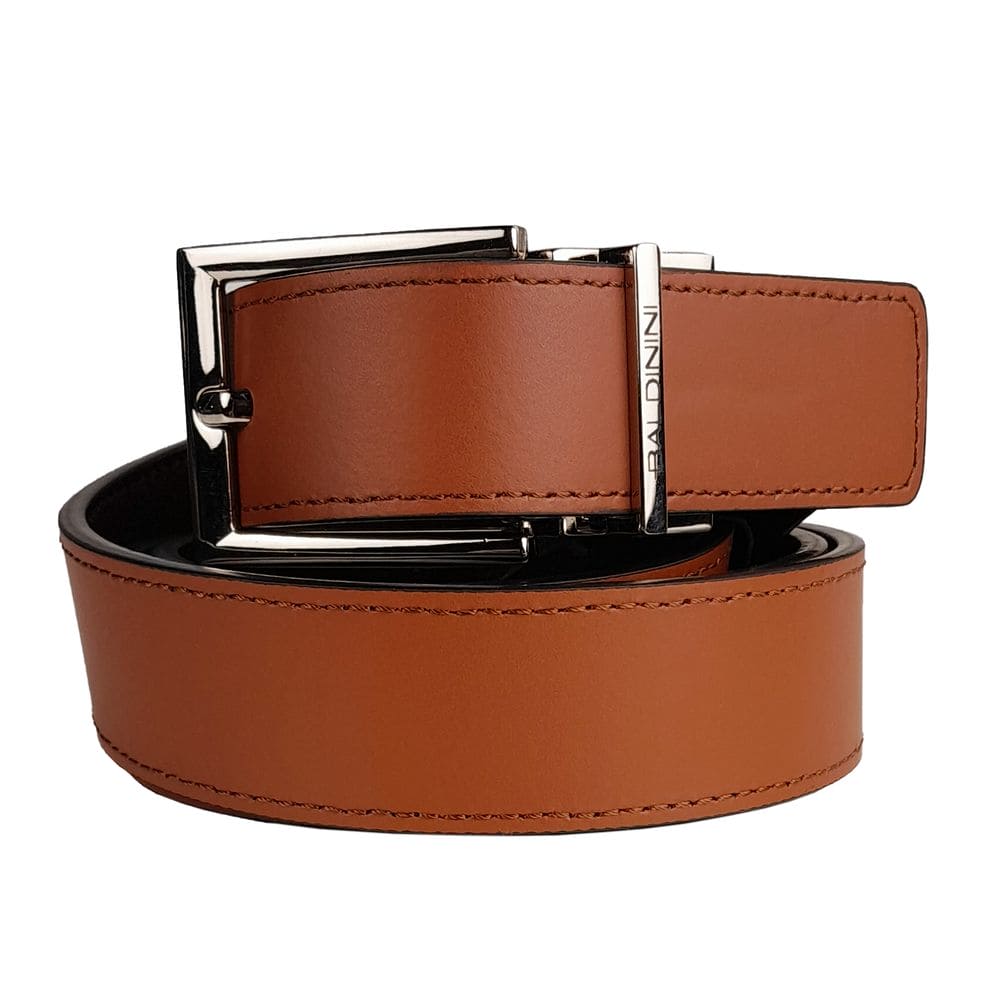 Ceinture réversible en cuir de veau Baldinini Trend en marron riche