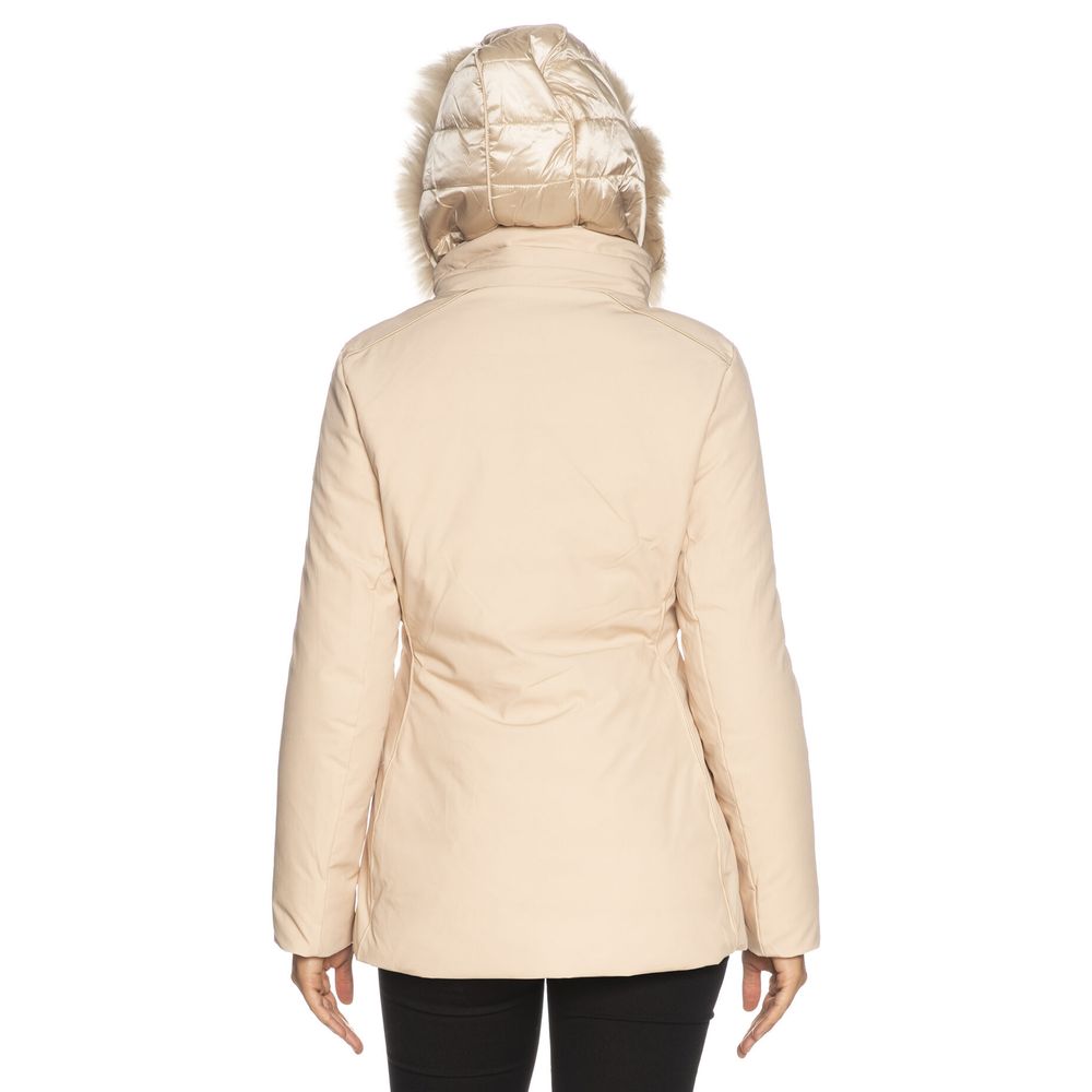 Chaqueta con capucha y cuello alto para mujer Yes Zee Chic con piel