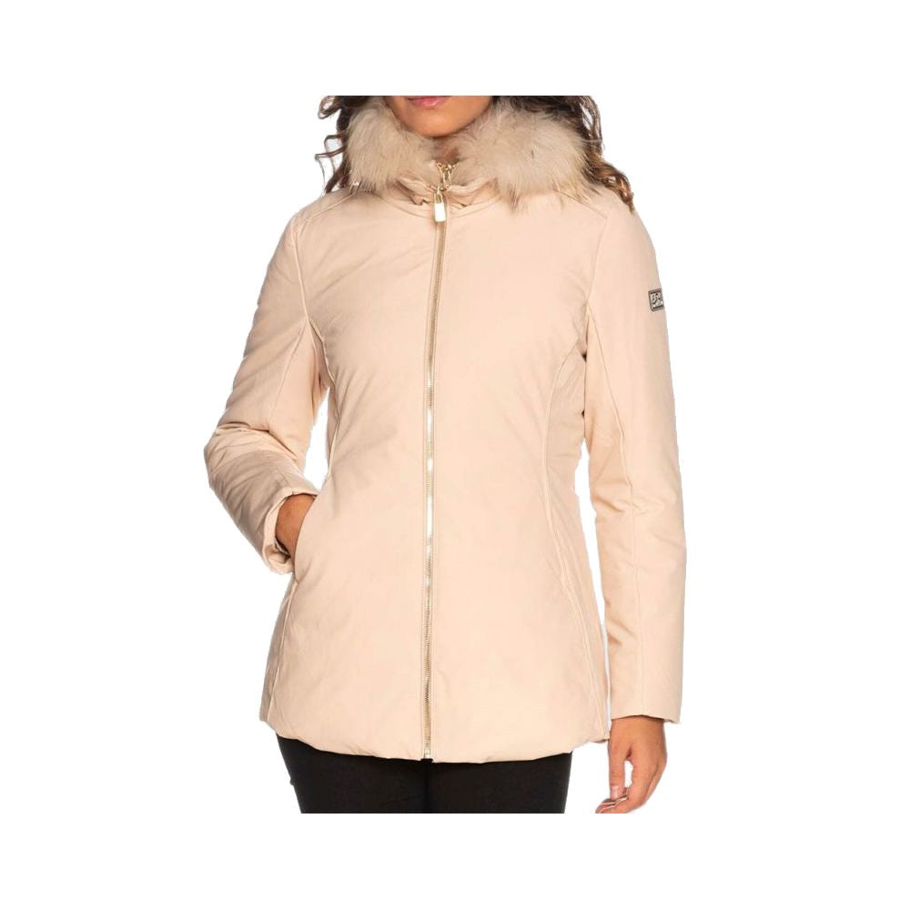 Chaqueta con capucha y cuello alto para mujer Yes Zee Chic con piel