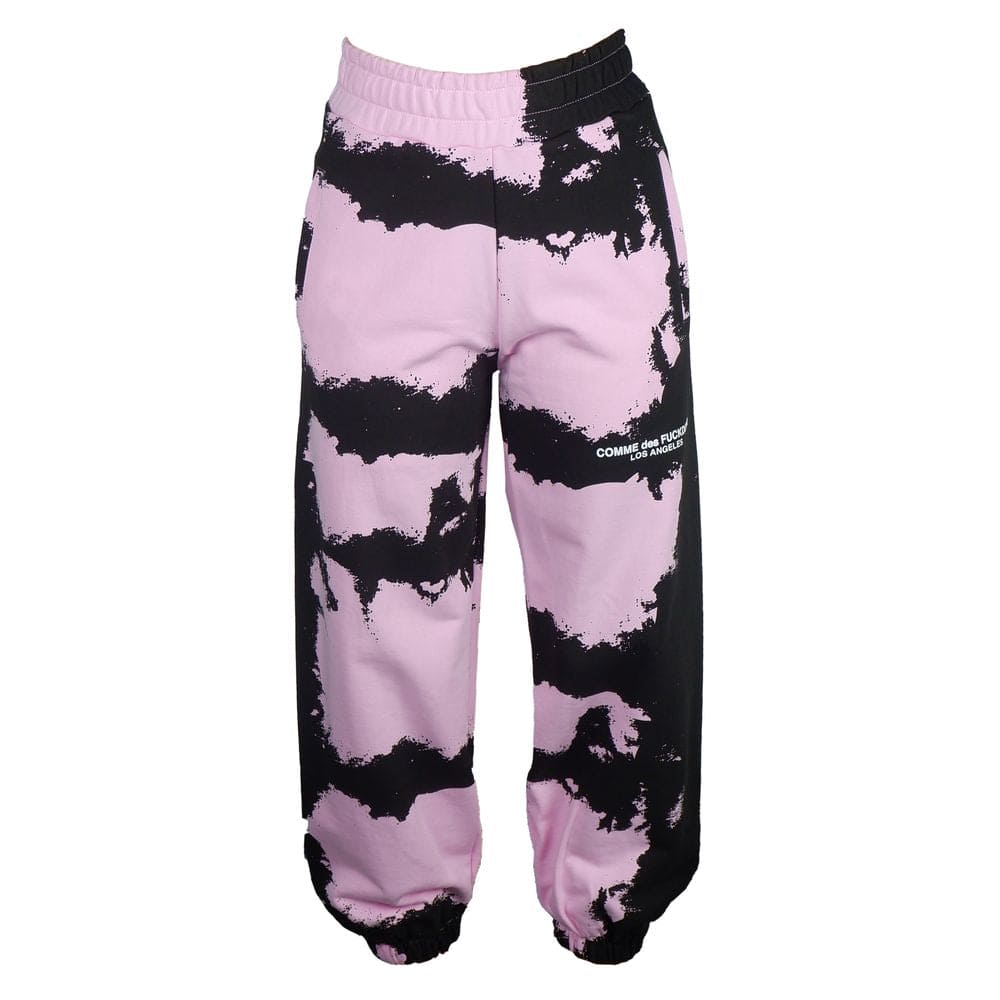 Pantalon de survêtement en coton imprimé rose chic de Comme Des Fuckdown