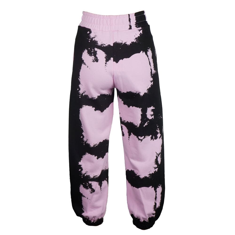 Pantalones deportivos de algodón con estampado rosa chic de Comme Des Fuckdown